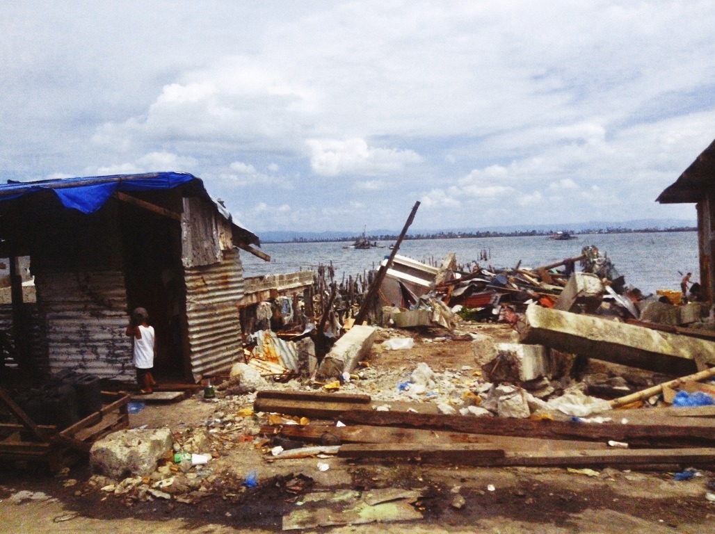houses near the no build zone in tacloban city after typhoon yolanda