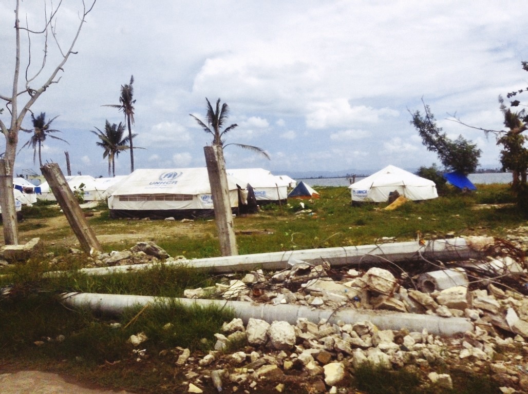 tents in tacloban city after typhoon yolanda