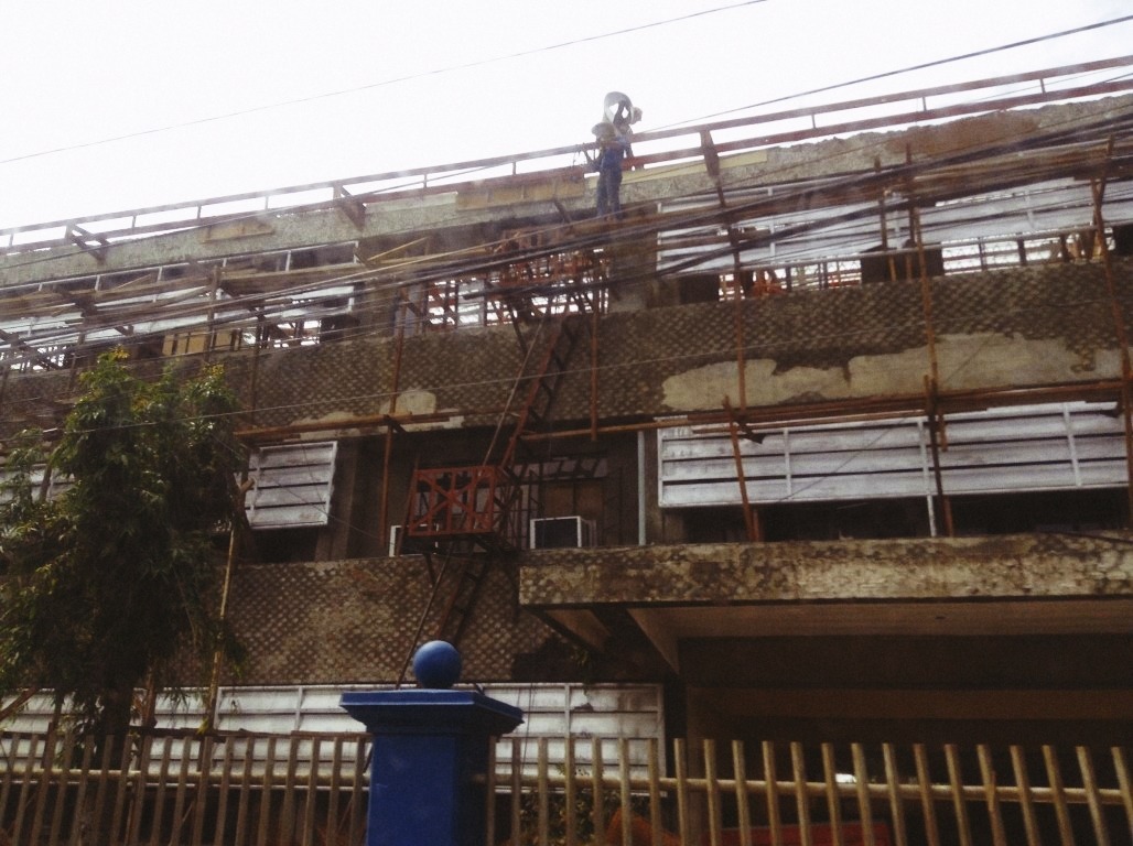 Leyte Normal University in Tacloban City after typhoon Haiyan