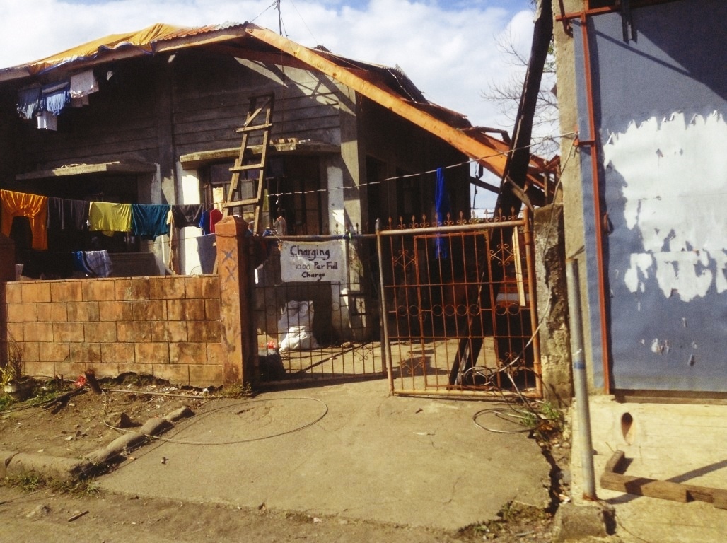 charging station in v&g subdivision after typhoon yolanda